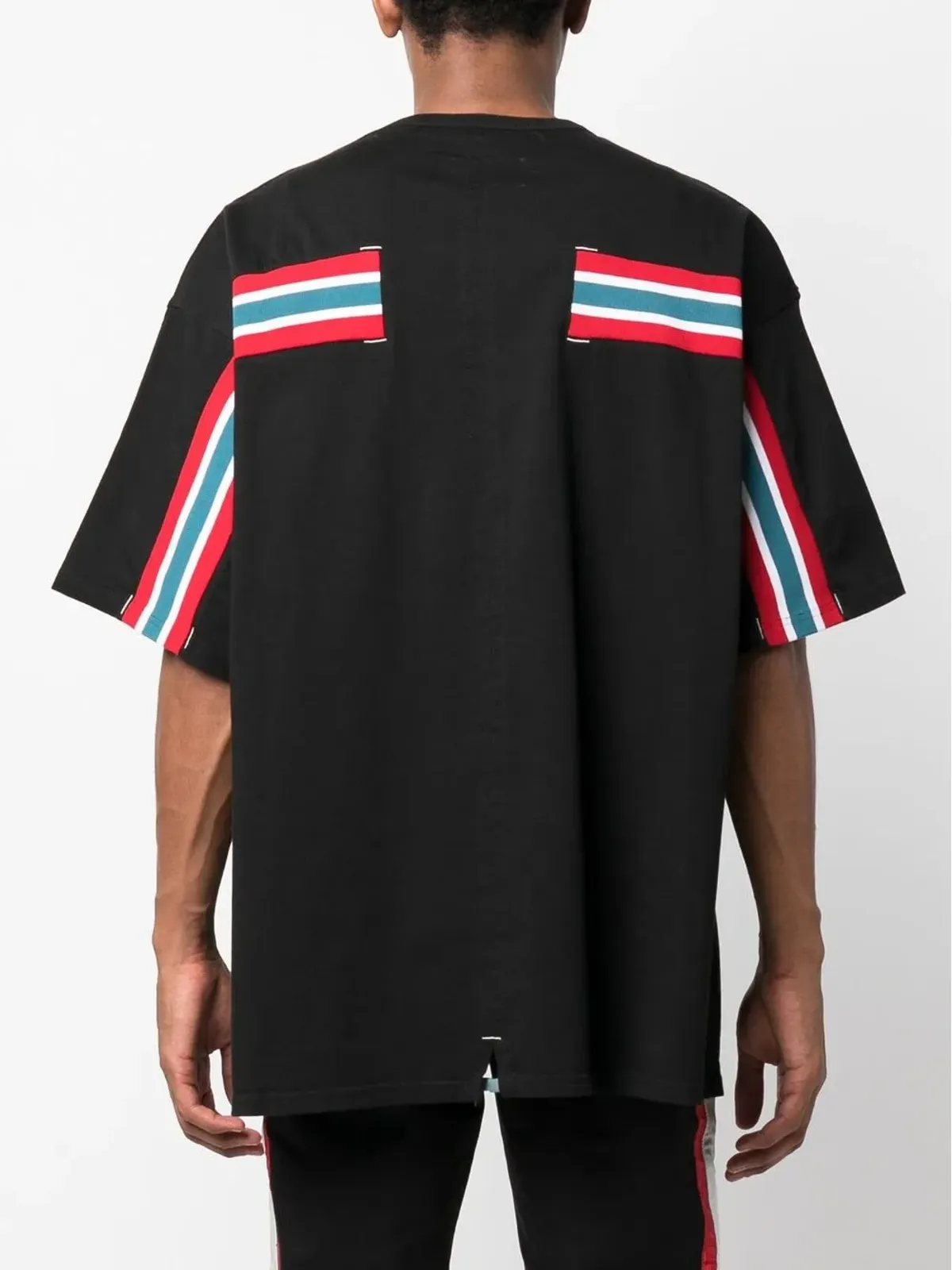 INCOTEX RED X FACETASM ストライプディテール 半袖 Tシャツ - ブラック - 画像4