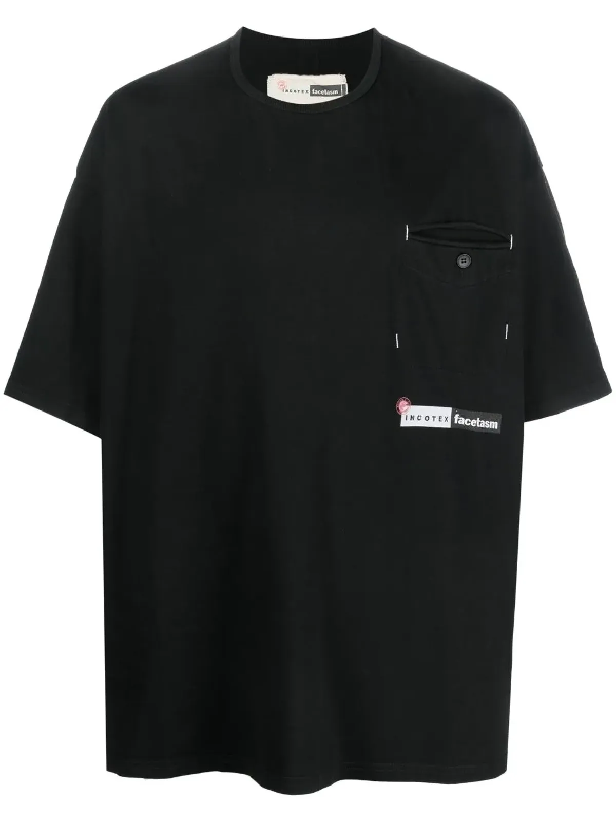 INCOTEX RED X FACETASM ロゴパッチ半袖Tシャツ - 画像1