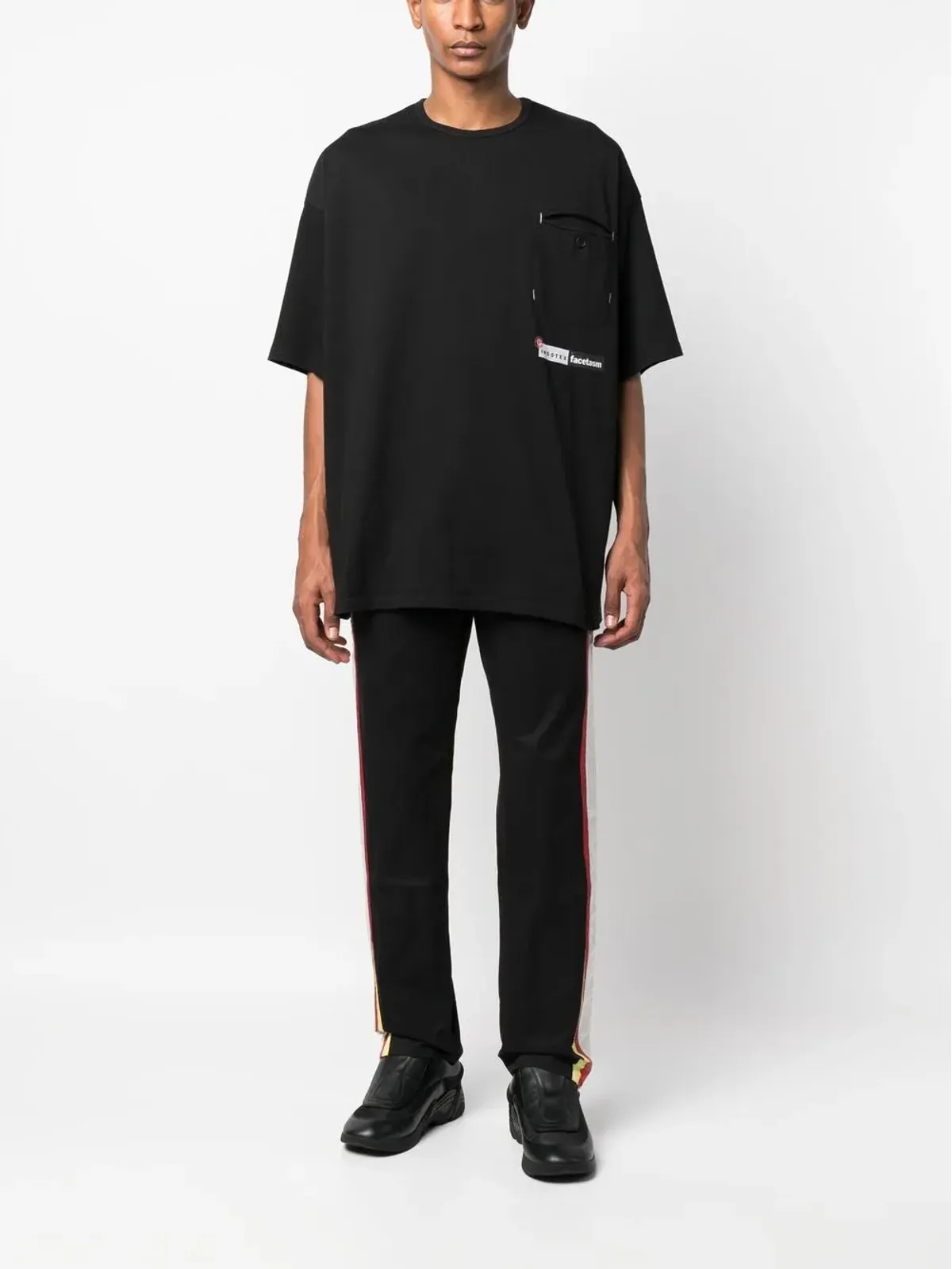 INCOTEX RED X FACETASM ロゴパッチ半袖Tシャツ - 画像2