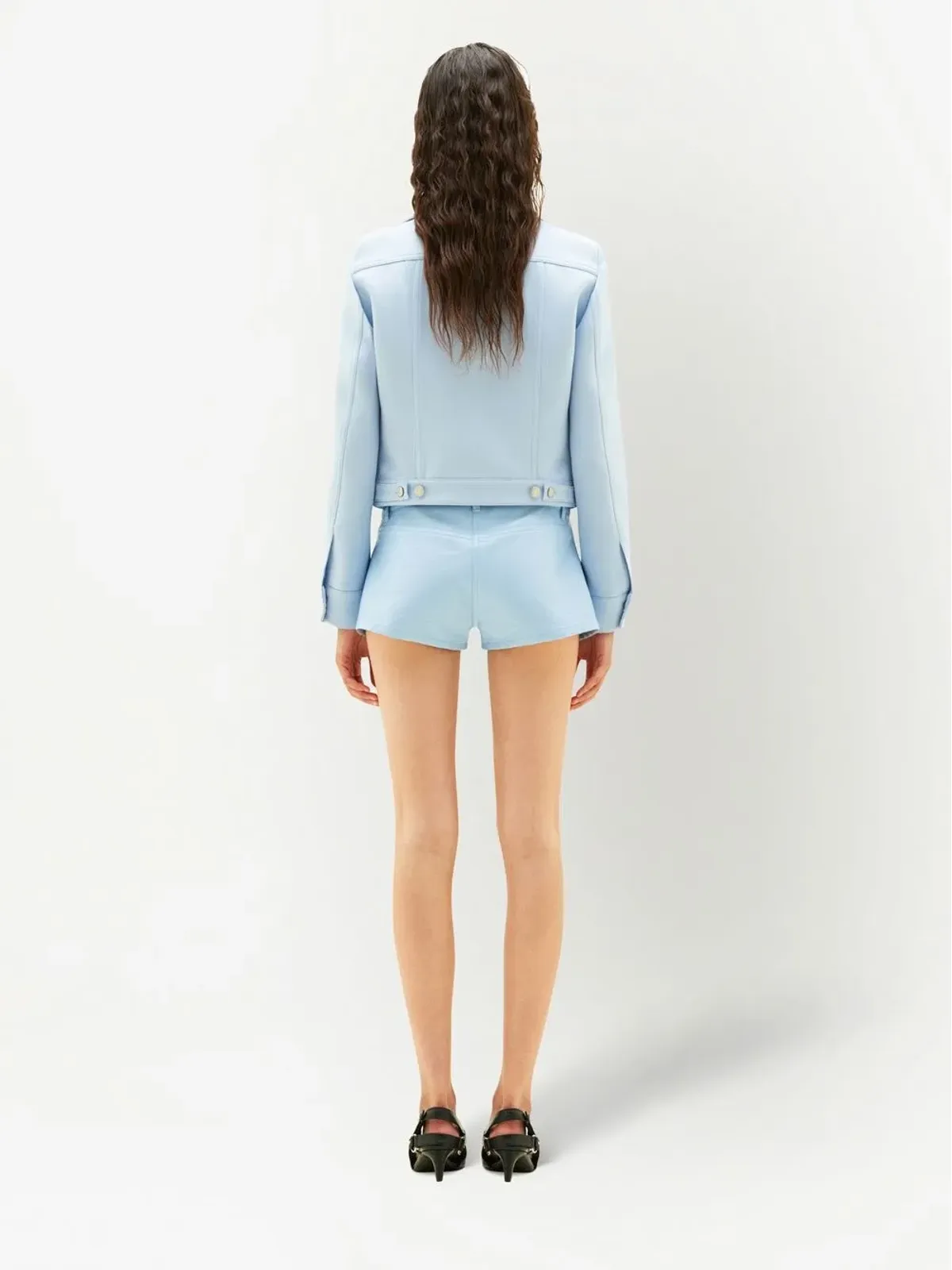 Courrèges ヘリテージ ヴィニール ショーツ ブルー - 画像4