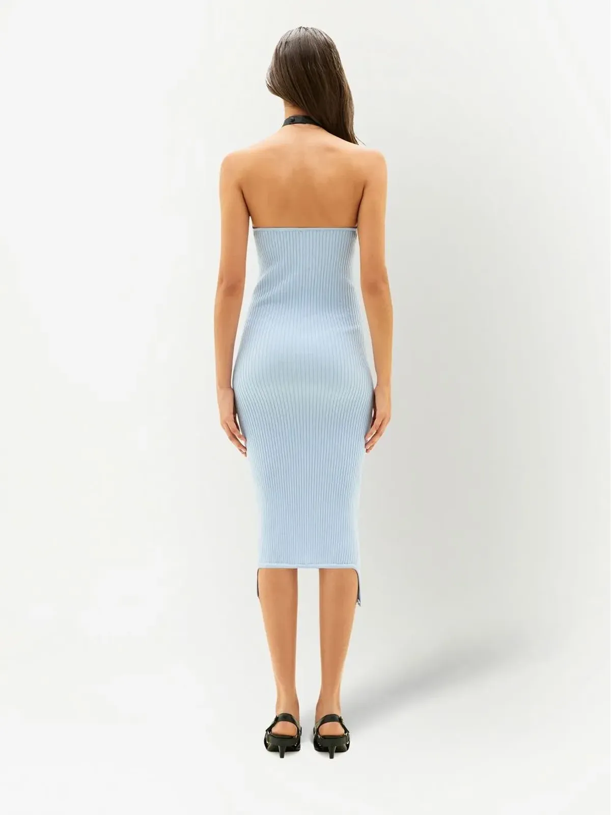 Courrèges リブニット ホルターネック ドレス - 画像4