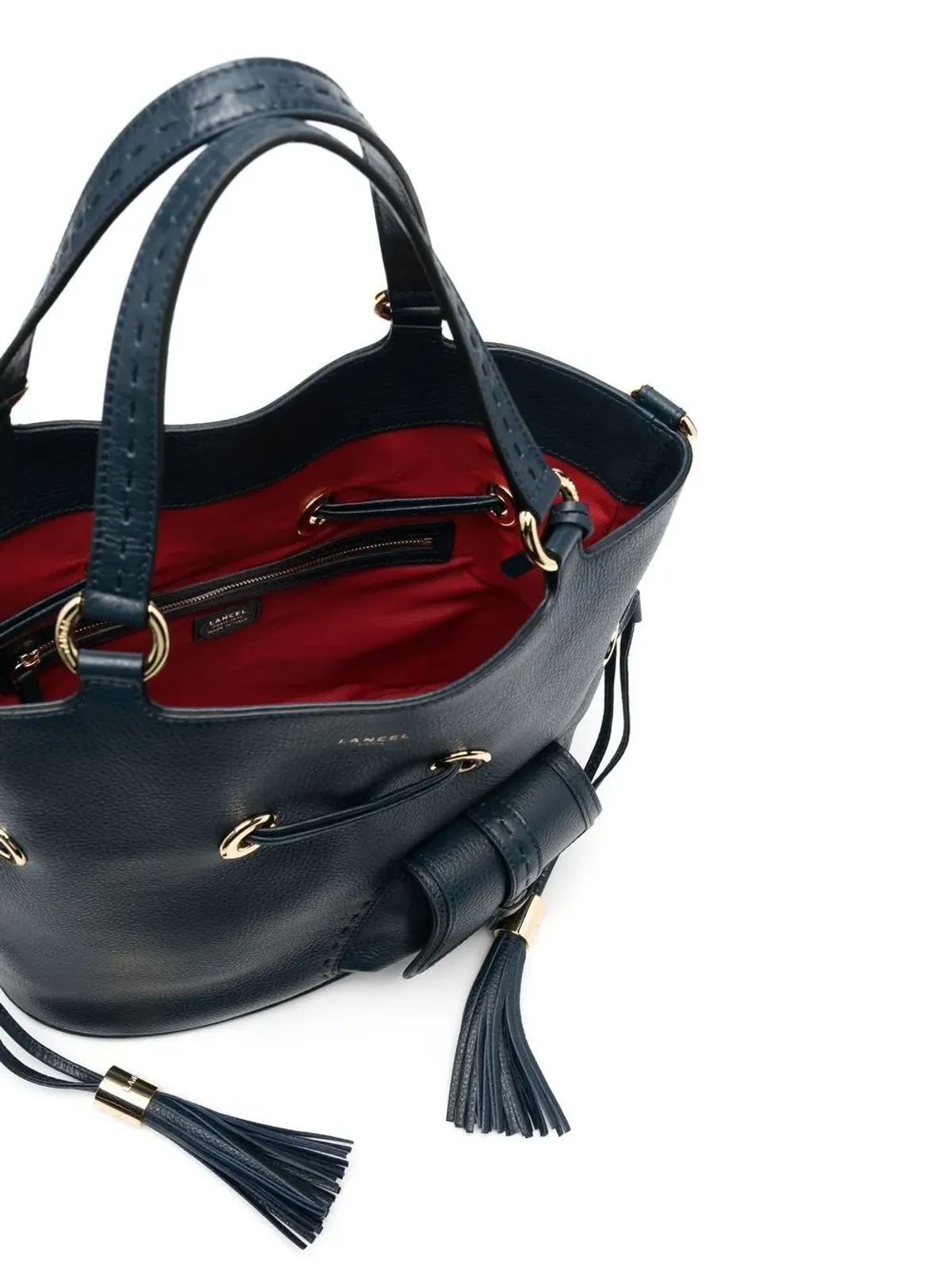 Lancel プレミア フリット バケットバッグ ブルー - 画像5