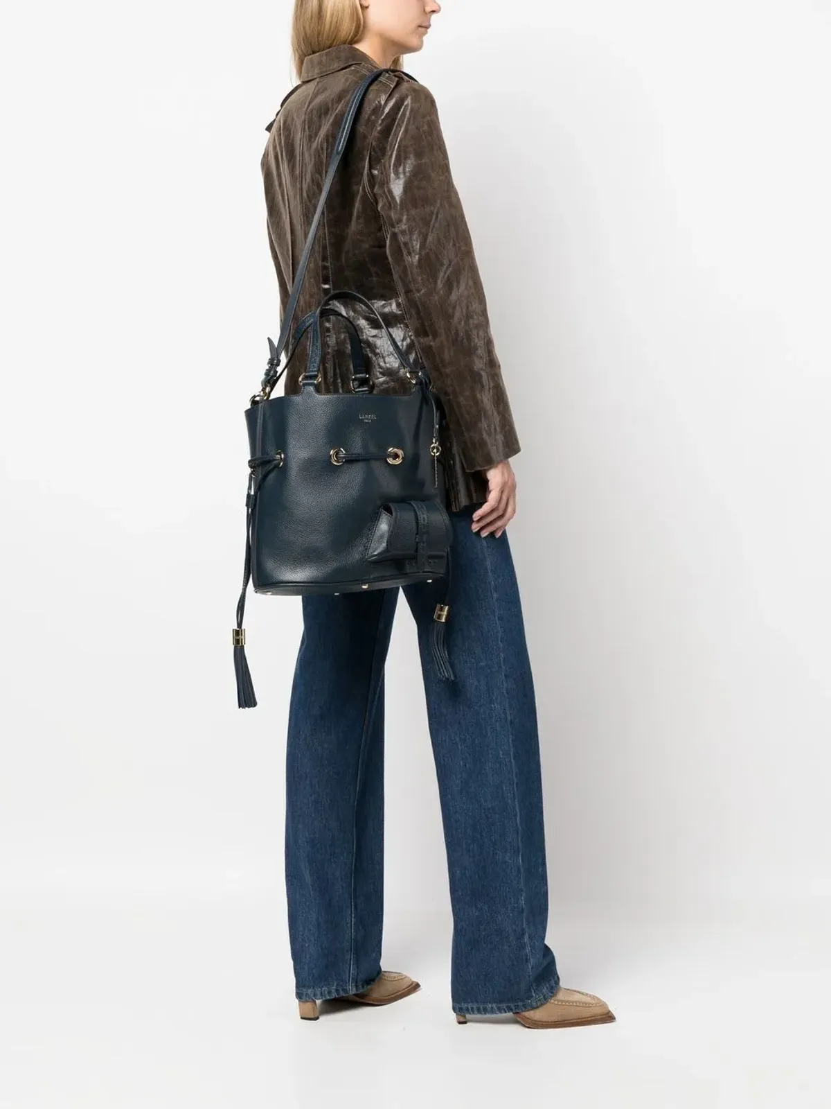 Lancel プレミア フリット バケットバッグ ブルー - 画像2