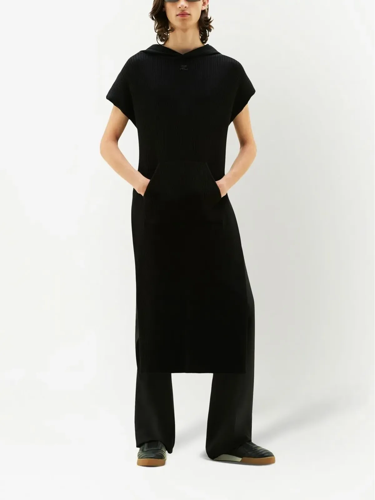 Courrèges リブニット ノースリーブフーディ - 画像2