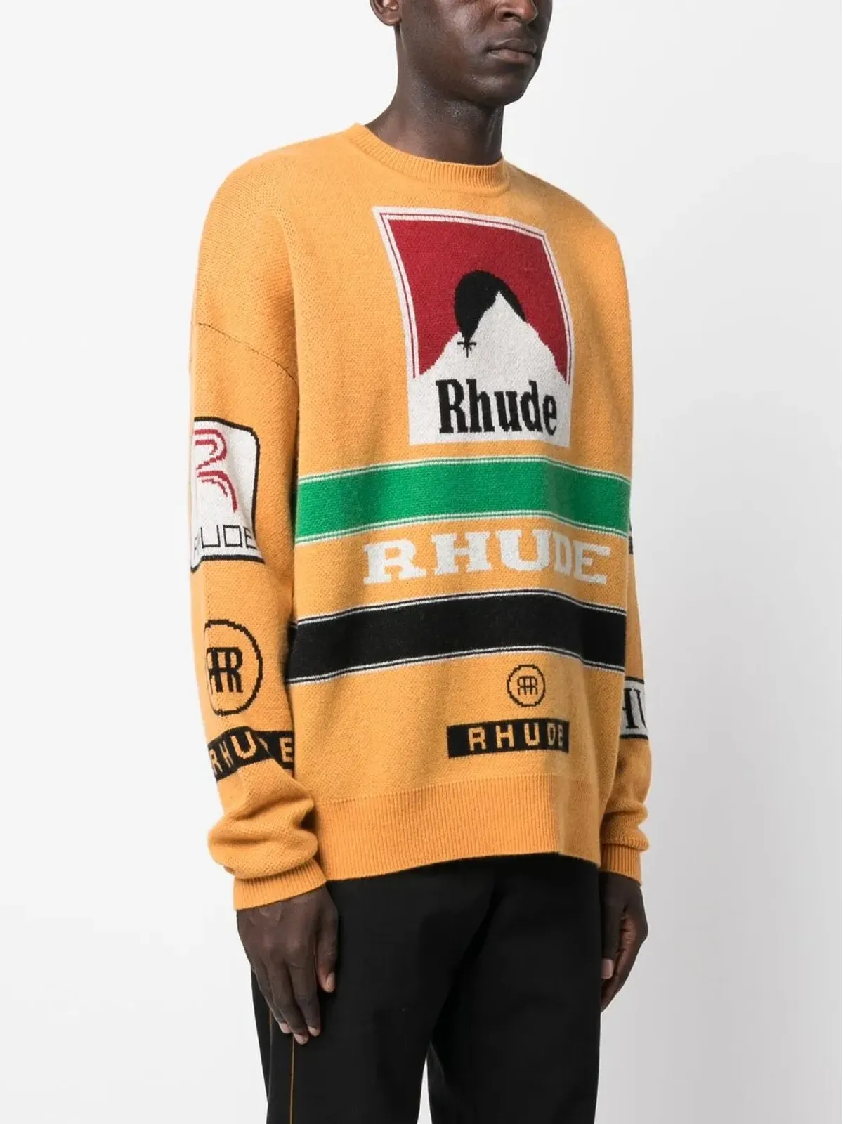RHUDE インターシャ編み クルーネック ジャンパー - 画像3