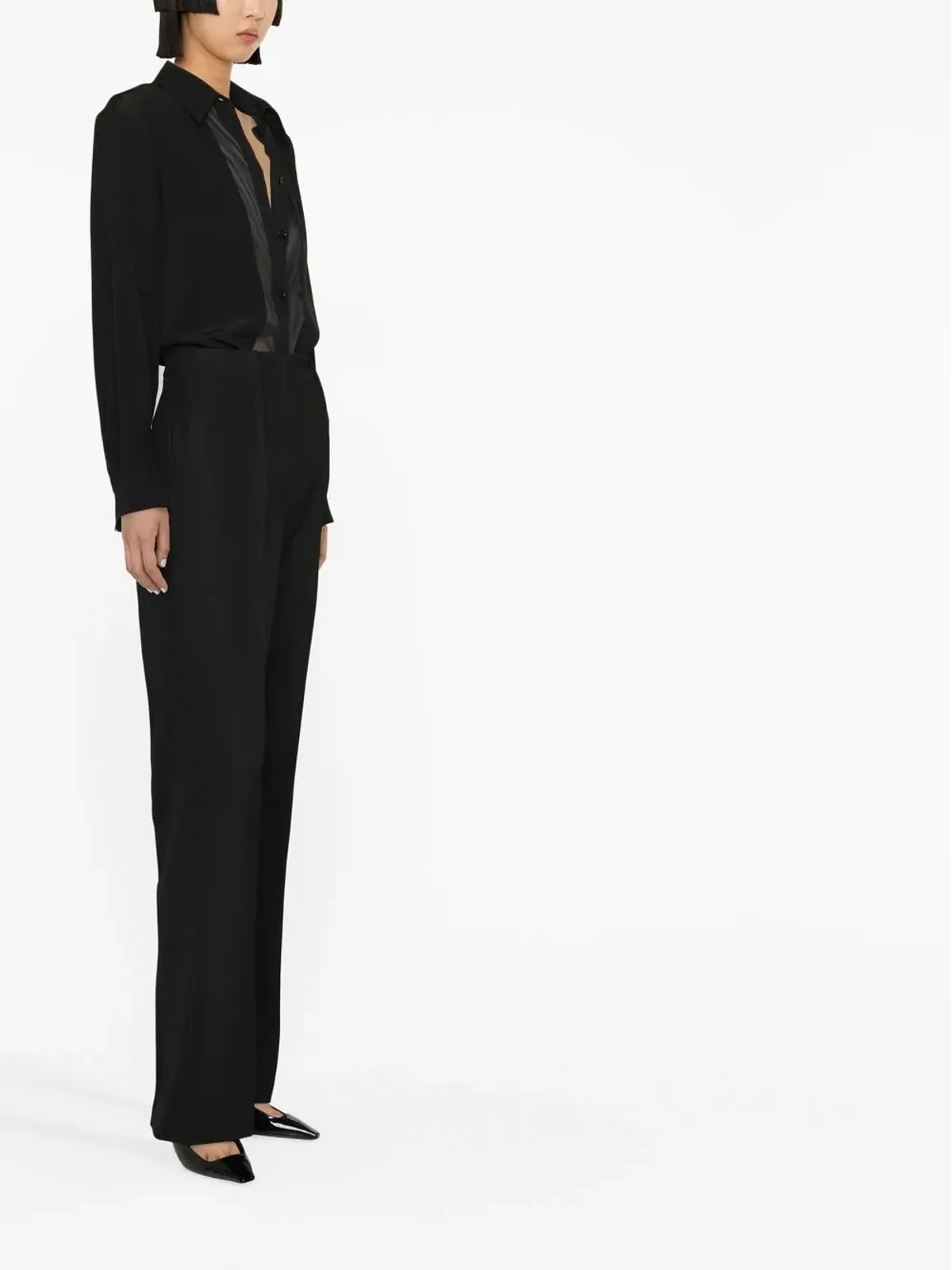 FENDI テーラード バージンウールのスリムカットパンツ - Black - 画像4