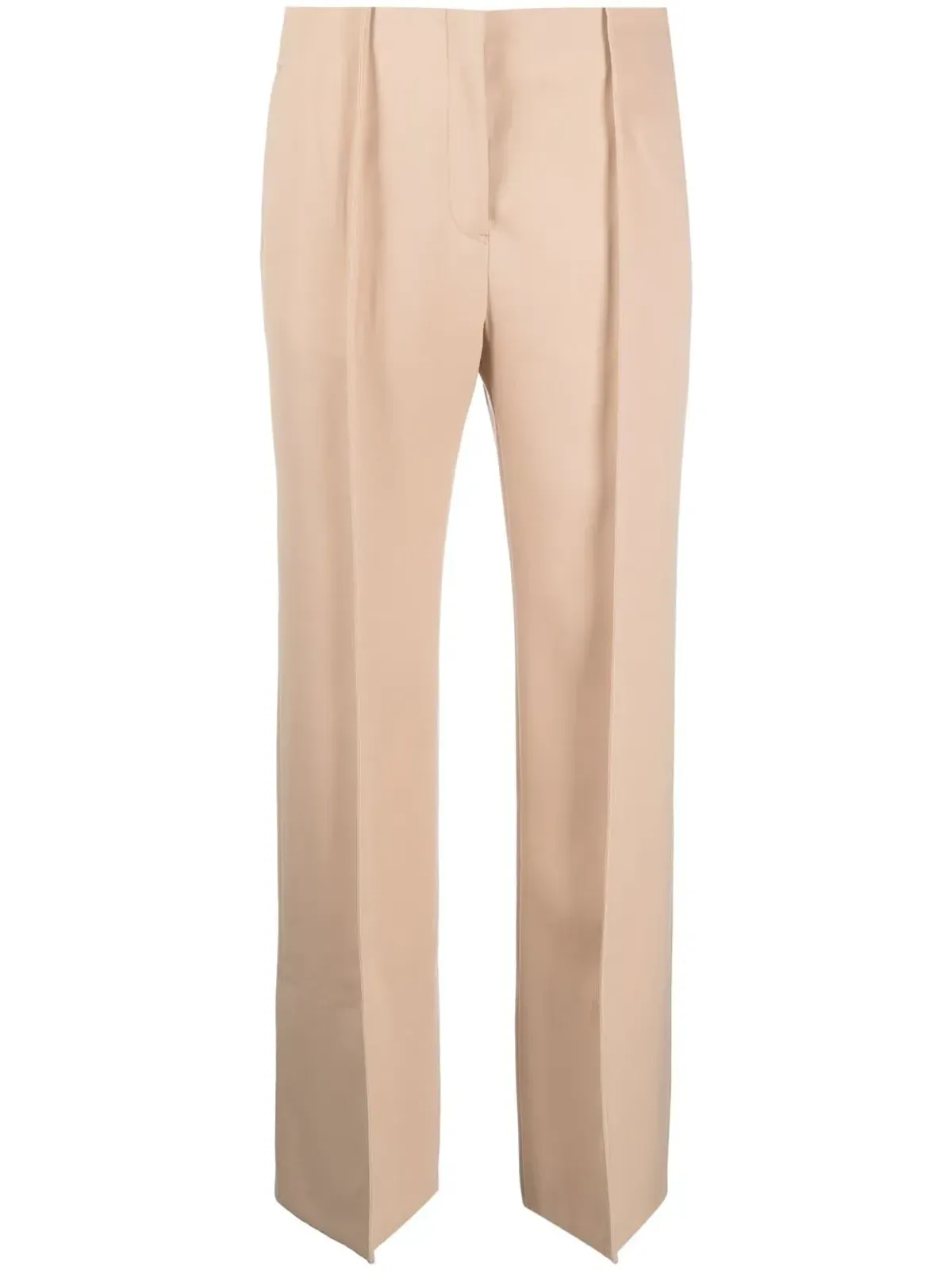Jil Sander pintuck-detail flared trousers - Neutrals - 画像1