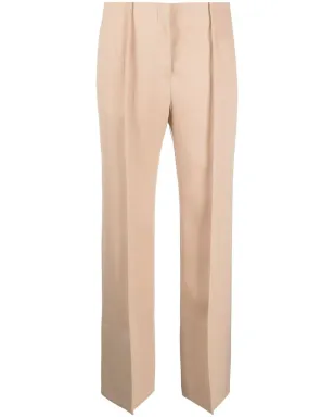 Jil Sander pintuck-detail flared trousers - Neutrals - サムネイル1
