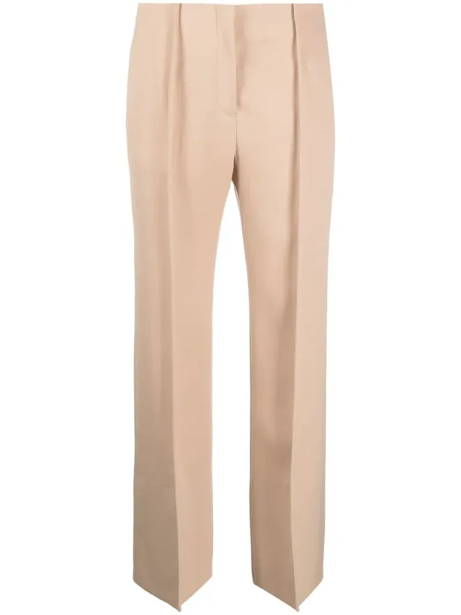 Jil Sander Jil Sander pintuck-detail flared trousers - Neutralsの商品画像