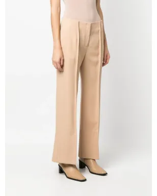 Jil Sander pintuck-detail flared trousers - Neutrals - サムネイル3