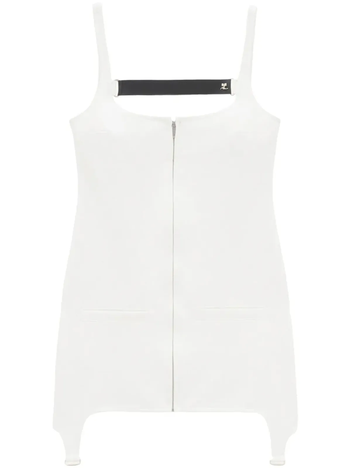 Courrèges ストラップディテール サスペンダー付きミニドレス - 画像1