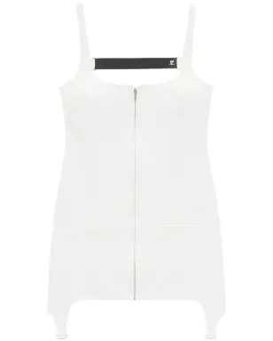 Courrèges ストラップディテール サスペンダー付きミニドレス - サムネイル1