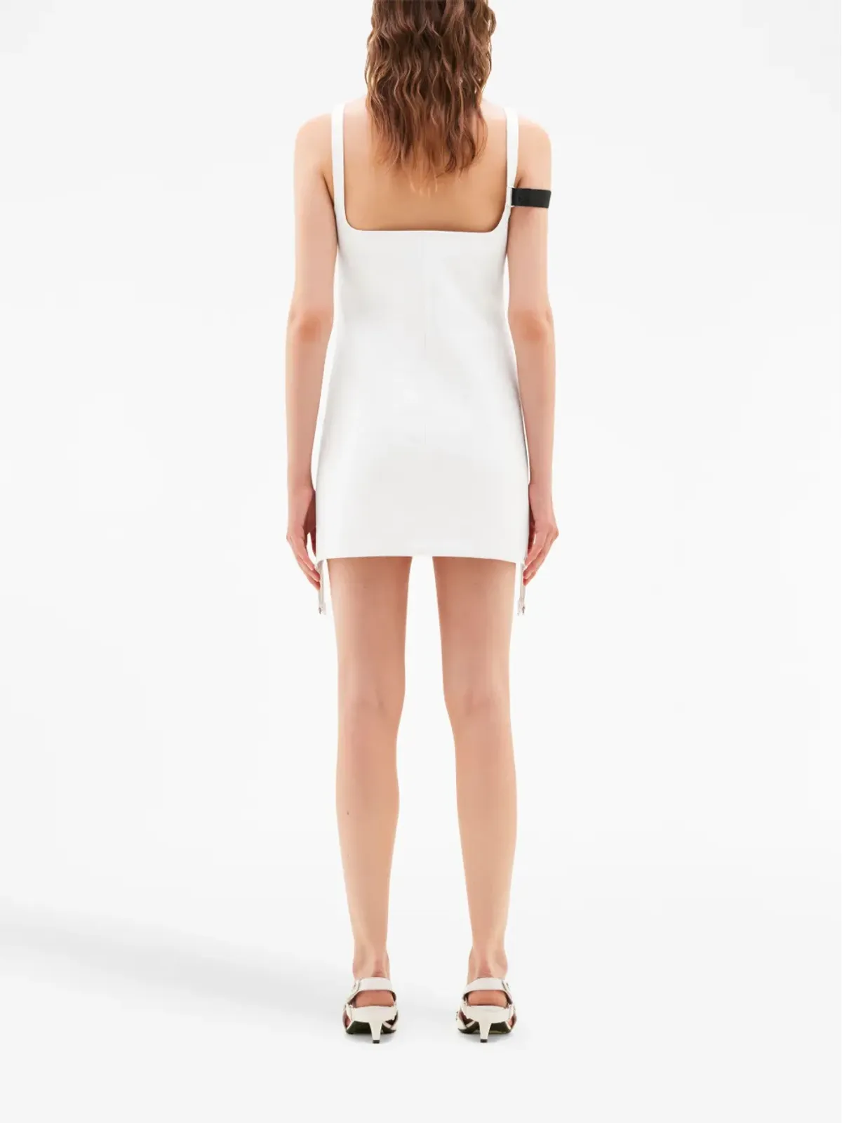 Courrèges ストラップディテール サスペンダー付きミニドレス - 画像4
