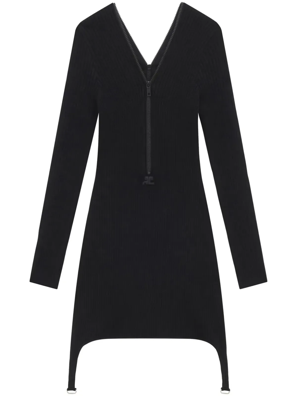 Courrèges リブ編みニット ジップアップドレス - 画像1