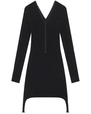 Courrèges リブ編みニット ジップアップドレス - サムネイル1