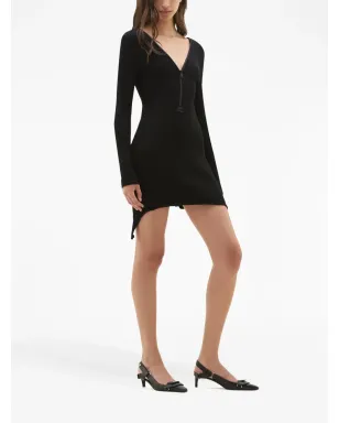 Courrèges リブ編みニット ジップアップドレス - サムネイル3