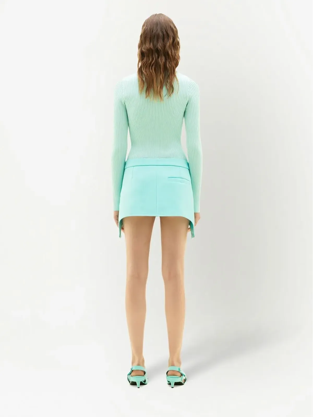 Courrèges ツイルサスペンダー付きミニスカート - 画像4