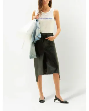 Courrèges ビニールストラップ付きハイウェストスカート - サムネイル2
