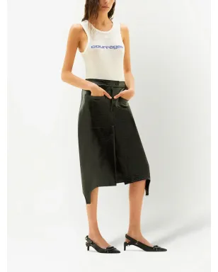 Courrèges ビニールストラップ付きハイウェストスカート - サムネイル3