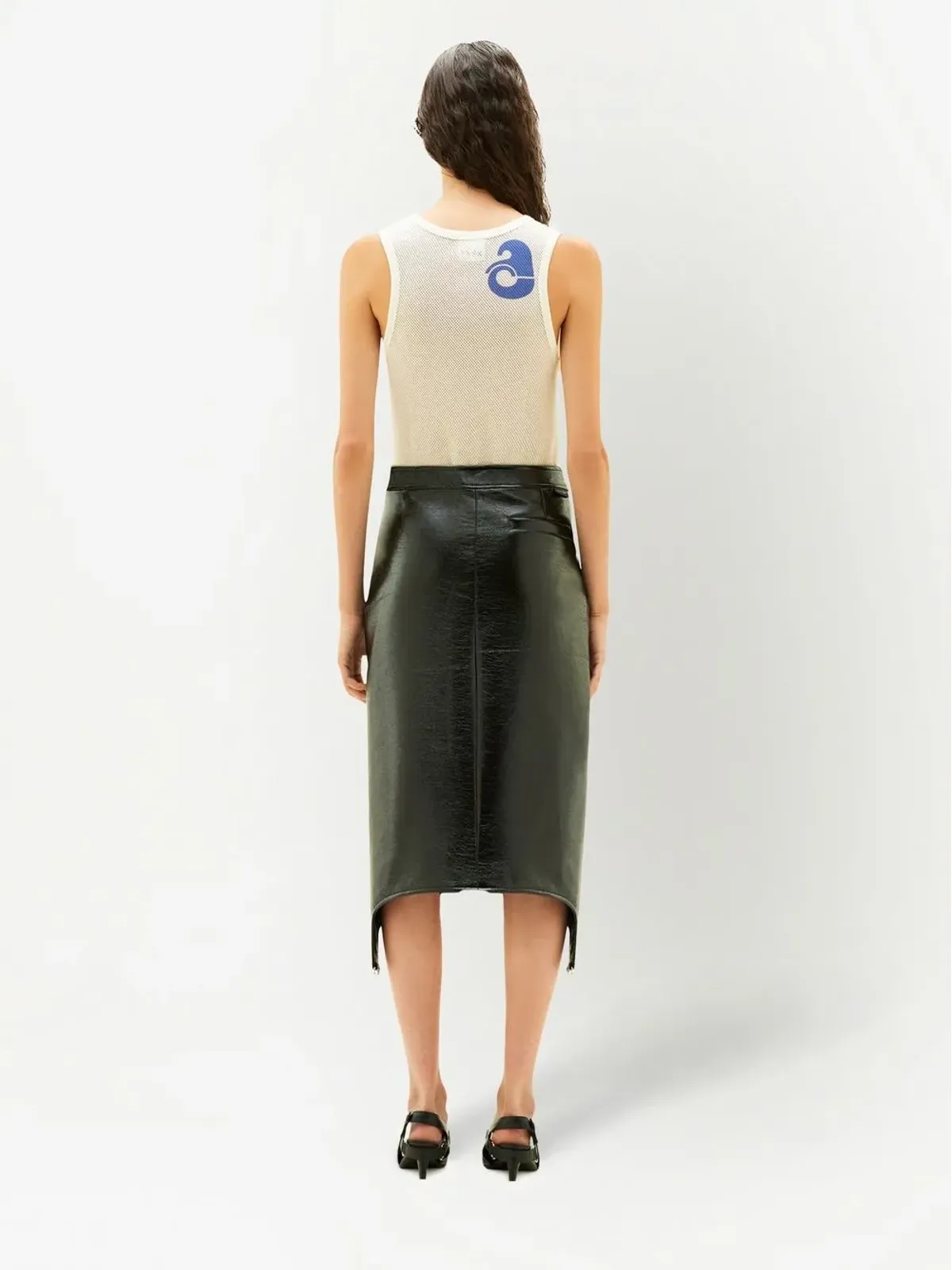 Courrèges ビニールストラップ付きハイウェストスカート - 画像4