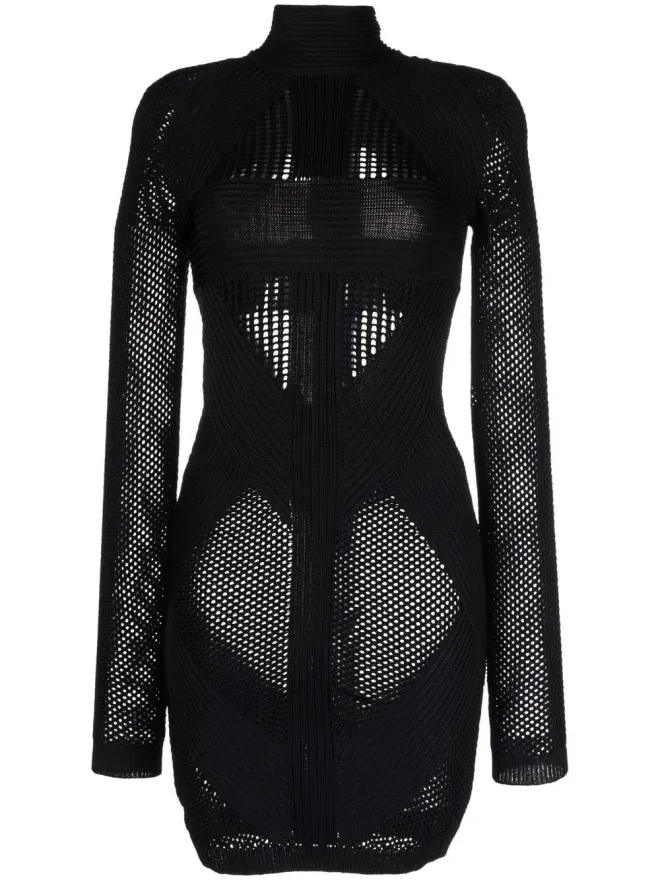 BALMAIN Balmain 透かし編みディテールドレスの商品画像