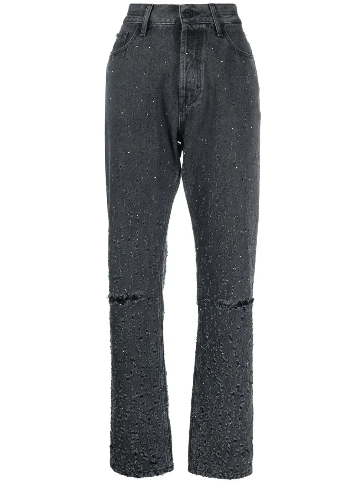Jacob Cohën ダメージ加工ストレートパンツ（グレー） - 画像1
