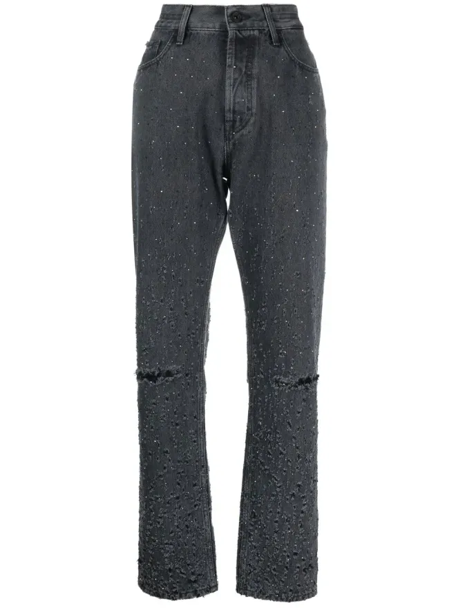 Jacob Cohën Jacob Cohën ダメージ加工ストレートパンツ（グレー）の商品画像