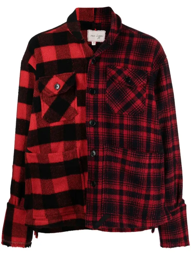 Greg Lauren Greg Lauren チェック柄シャツジャケットの商品画像