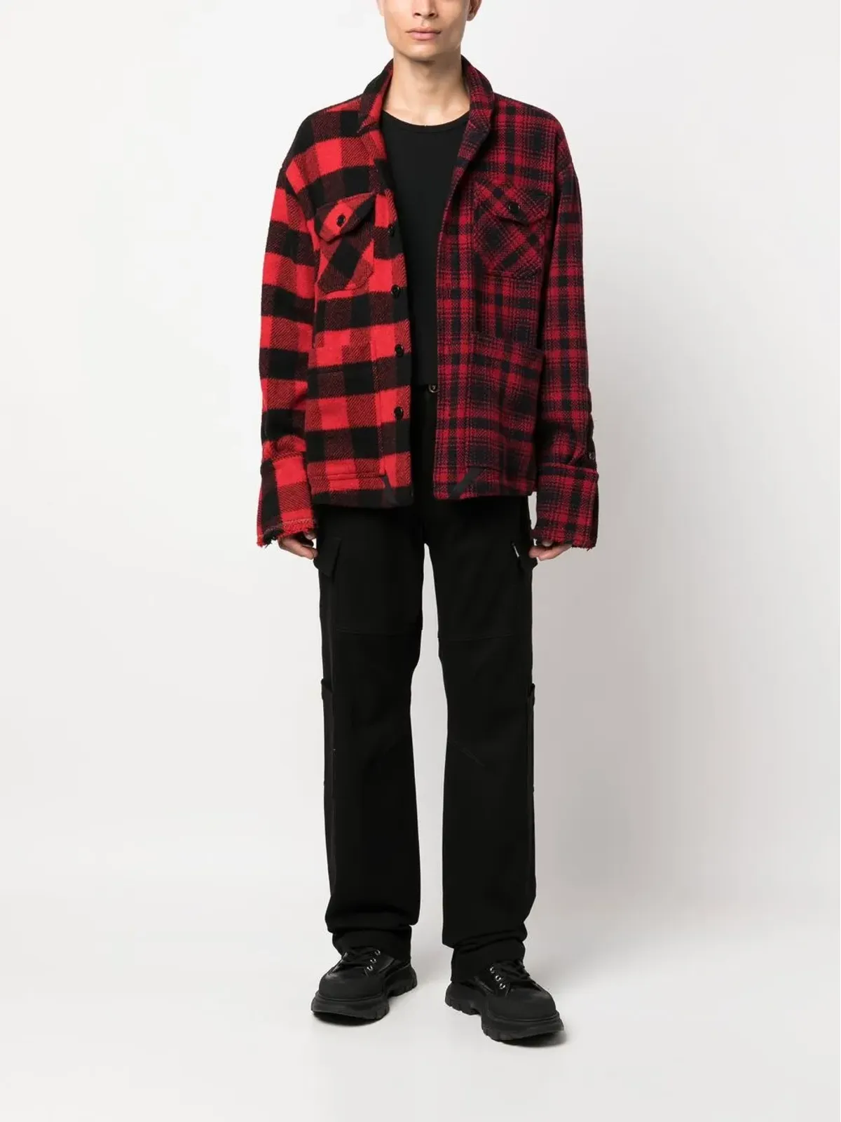 Greg Lauren チェック柄シャツジャケット - 画像2