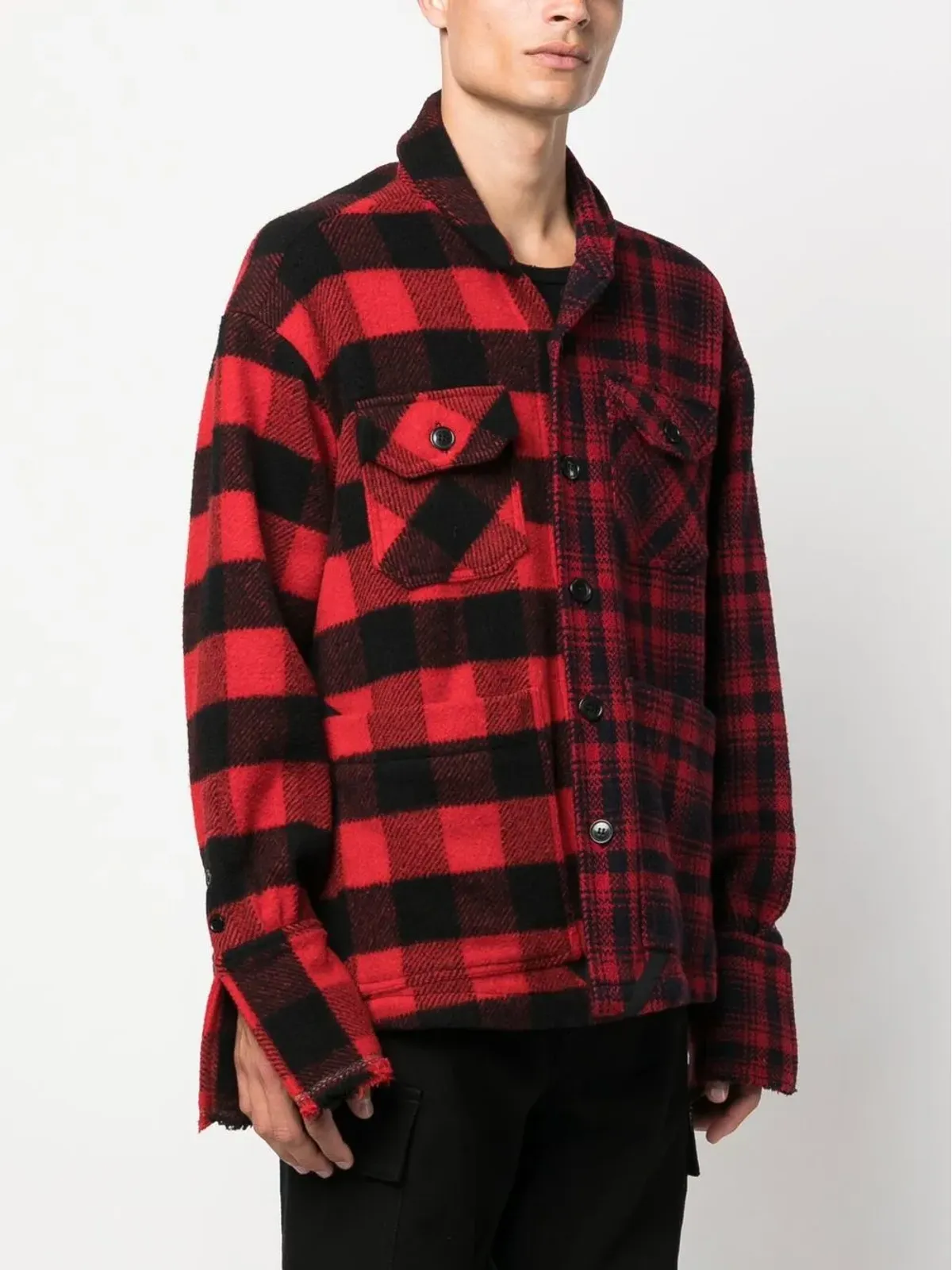 Greg Lauren チェック柄シャツジャケット - 画像3