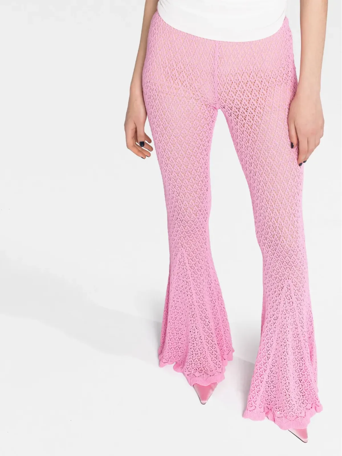 Blumarine ニット地フレアパンツ - 画像5