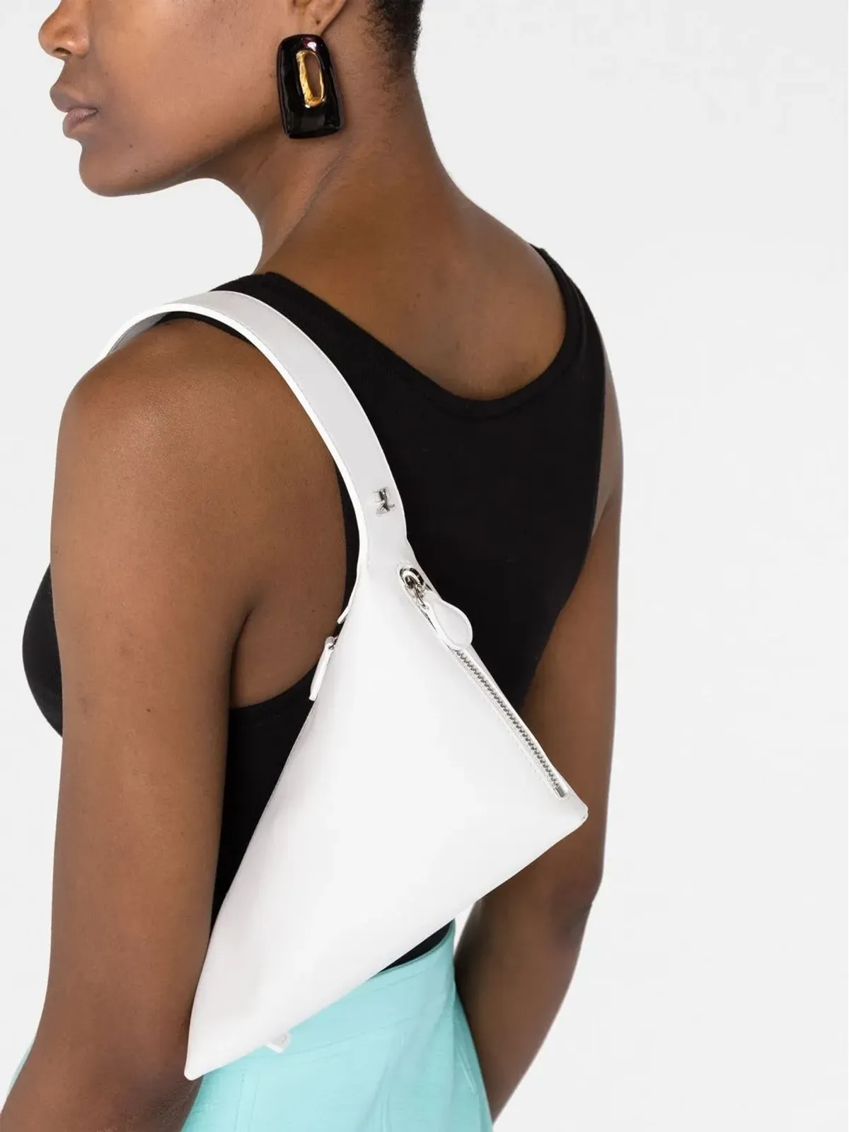 Courrèges シャークベイビー レザーショルダーバッグ - 画像3