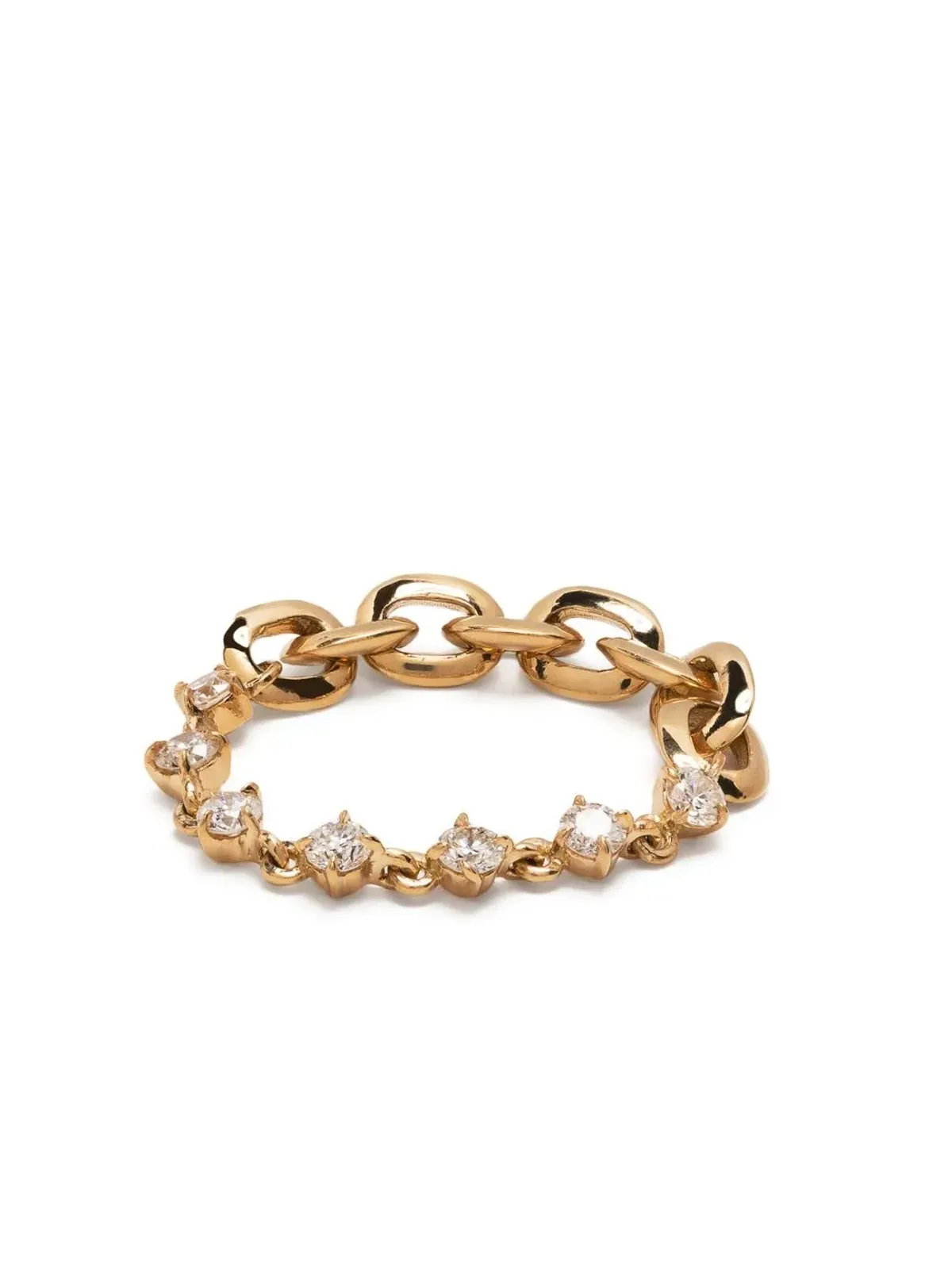 Lizzie Mandler Fine Jewelry 18kt イエローゴールド Éclat ダイヤモンド テニスリング - 画像3