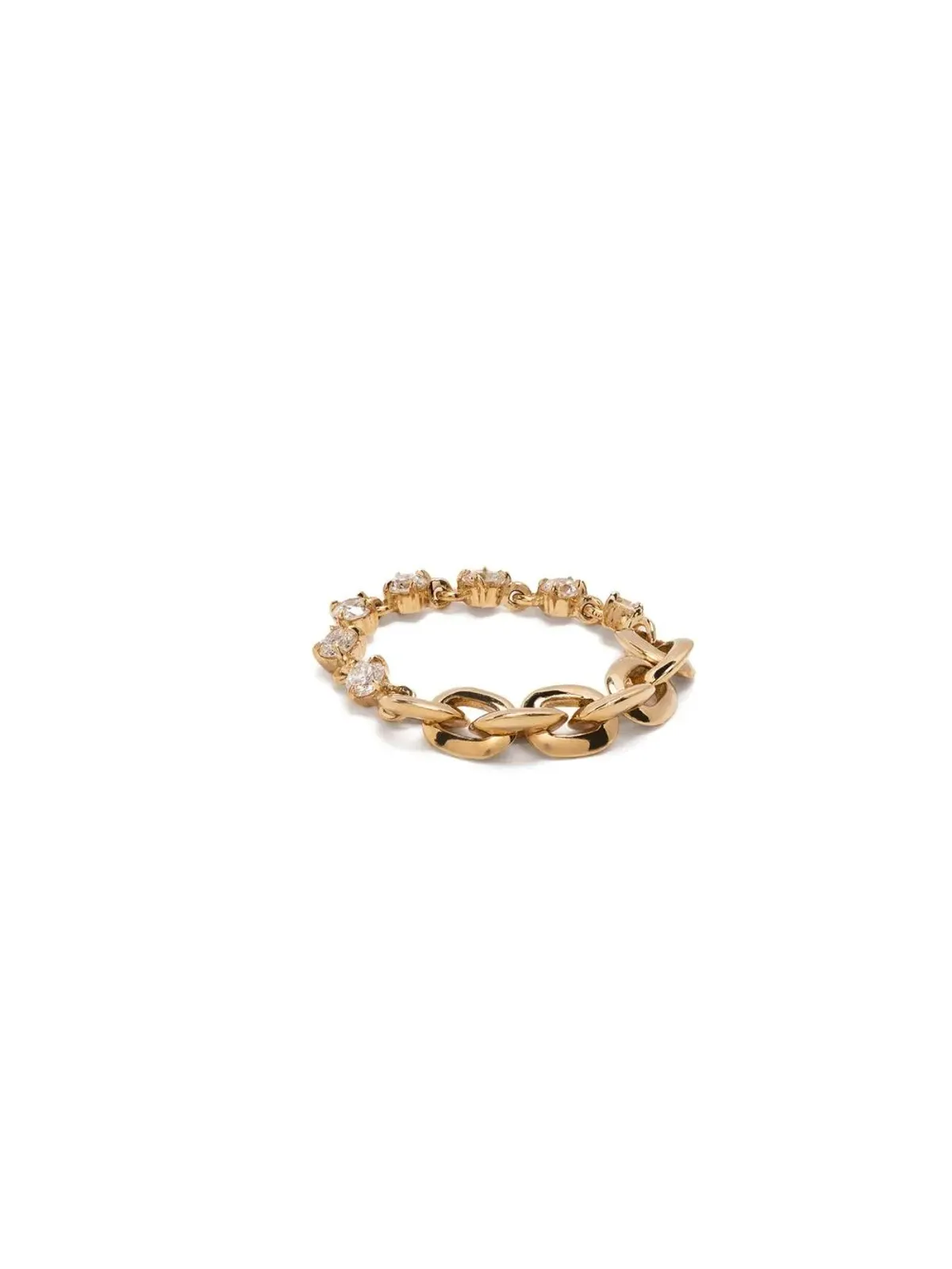 Lizzie Mandler Fine Jewelry 18kt イエローゴールド Éclat ダイヤモンド テニスリング - 画像4