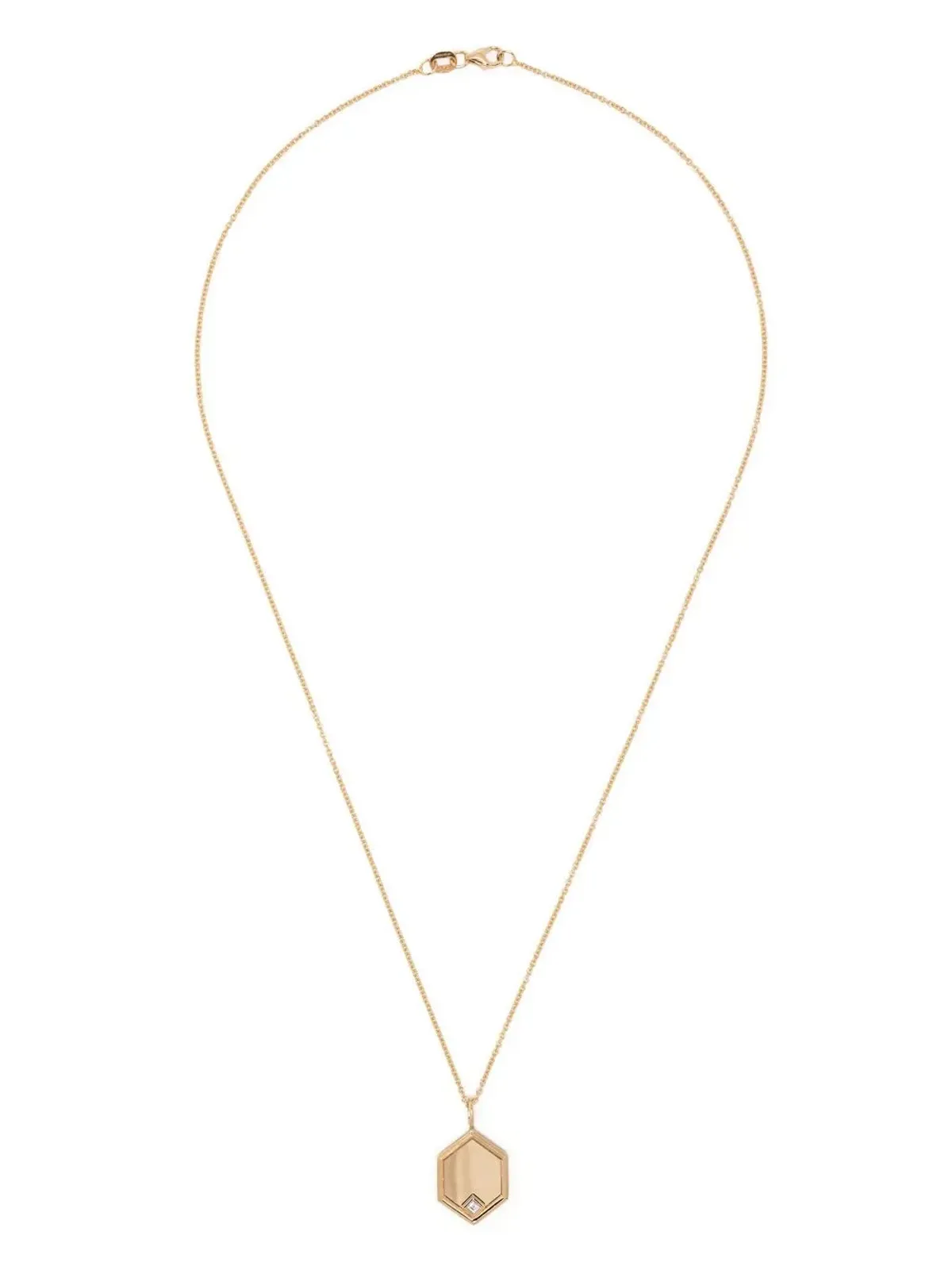 Lizzie Mandler Fine Jewelry ヘキサゴンチャーム ダイヤモンド ネックレス - 画像3