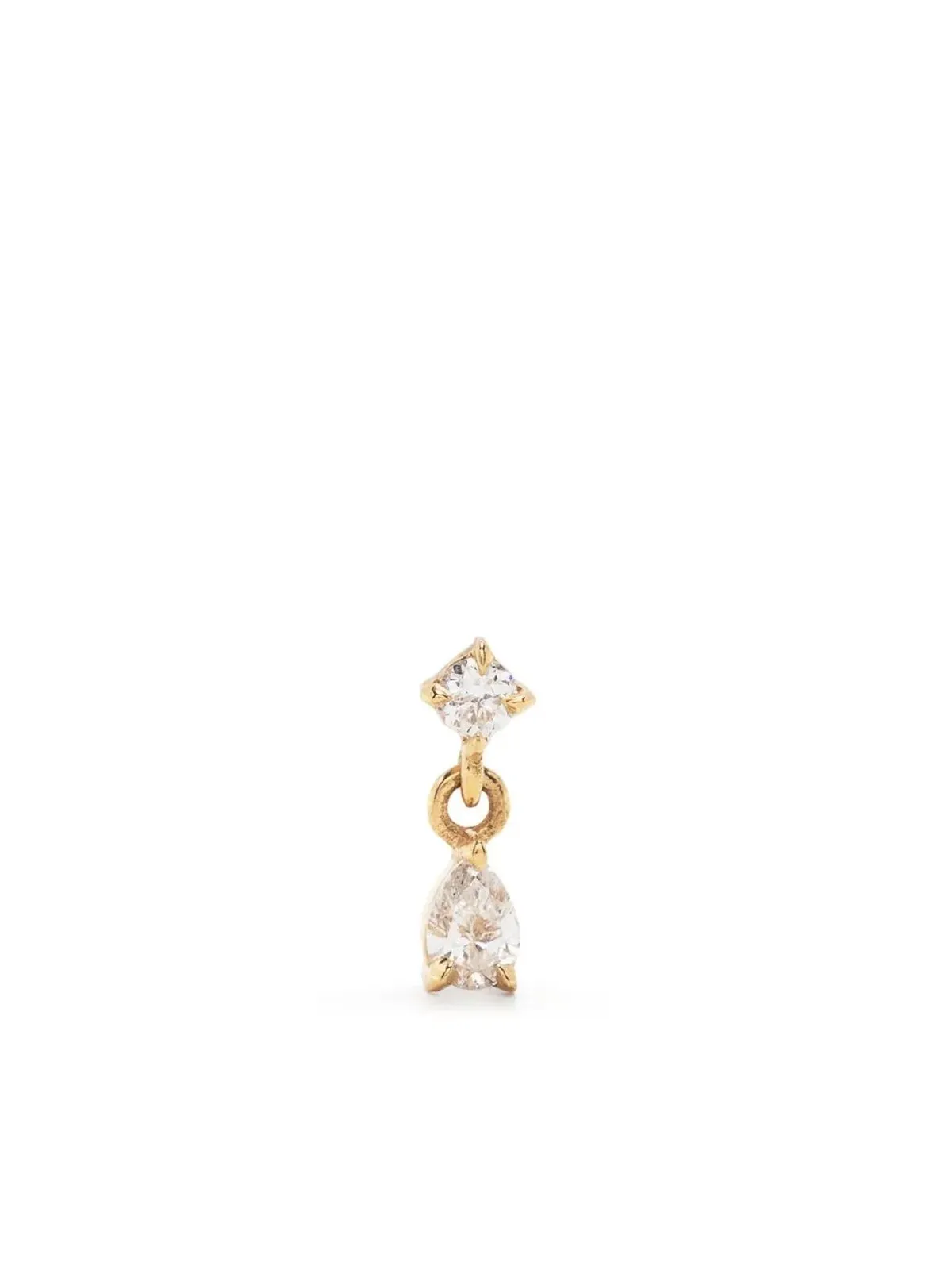 Lizzie Mandler Fine Jewelry 18K イエローゴールド ミックスマッチ ダイヤモンドスタッドピアス - 画像1