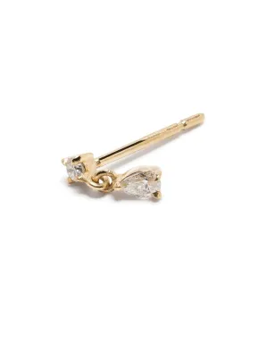 Lizzie Mandler Fine Jewelry 18K イエローゴールド ミックスマッチ ダイヤモンドスタッドピアス - サムネイル3