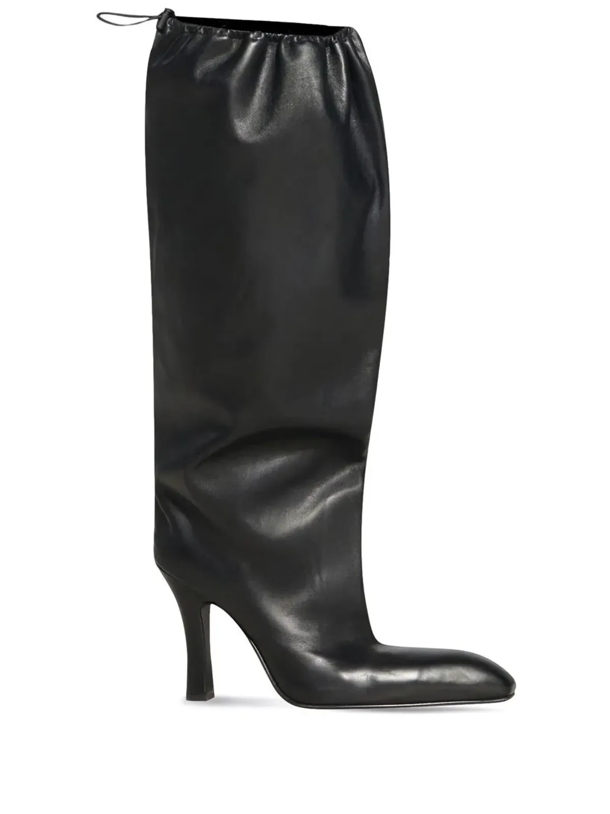 Balenciaga ファルコン レザー膝丈ブーツ ブラック - 画像1