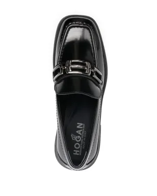 Hogan チャンキー レザー ローファー - ブラック - サムネイル4
