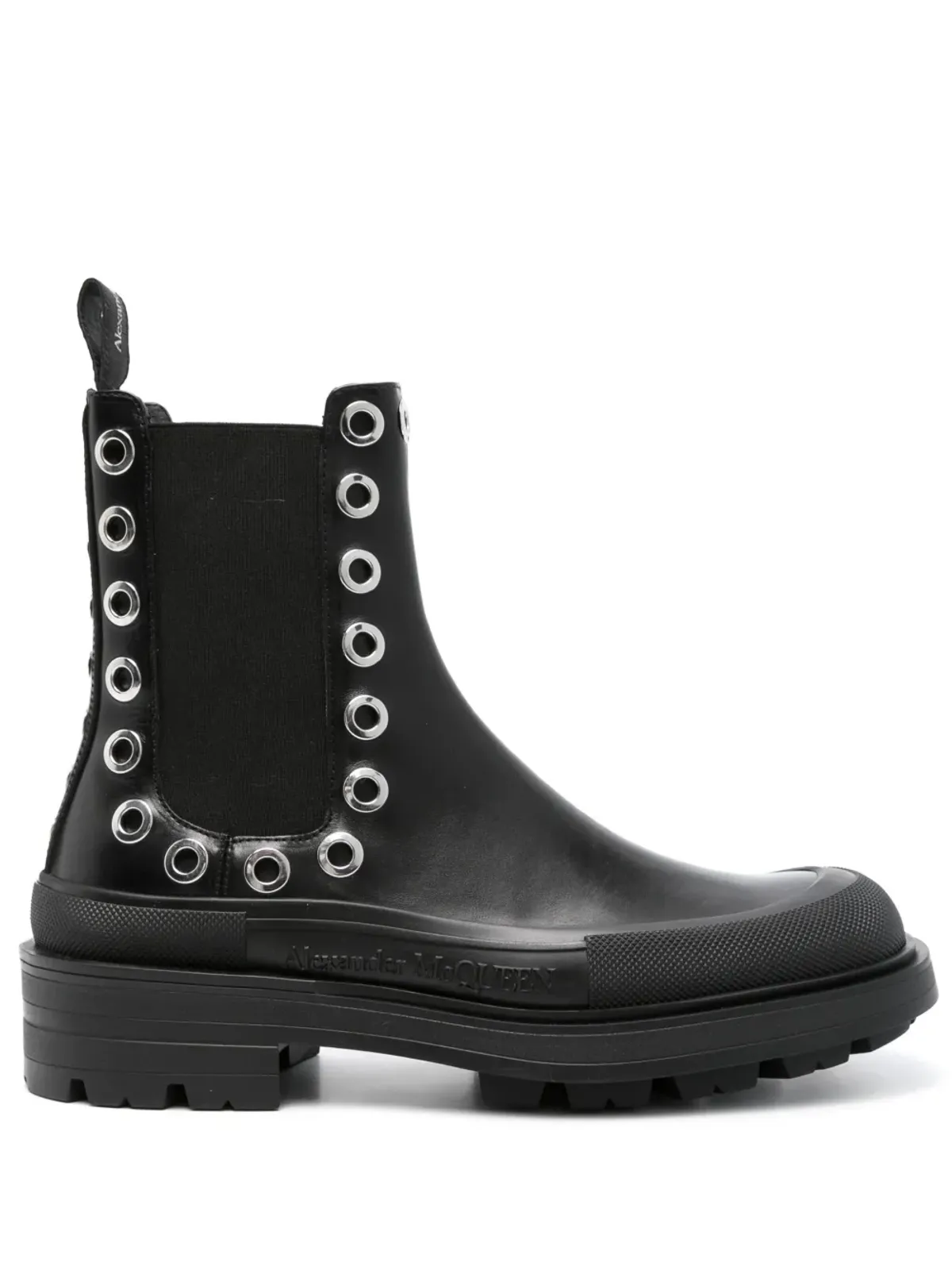 Alexander McQueen アイレットディテール チェルシーブーツ - 画像1