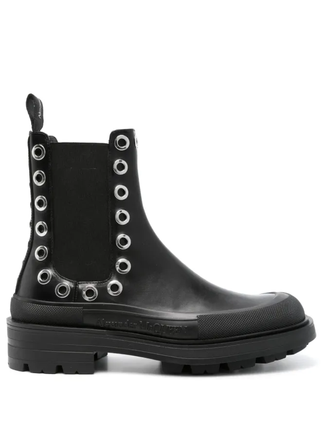 Alexander McQueen Alexander McQueen アイレットディテール チェルシーブーツの商品画像