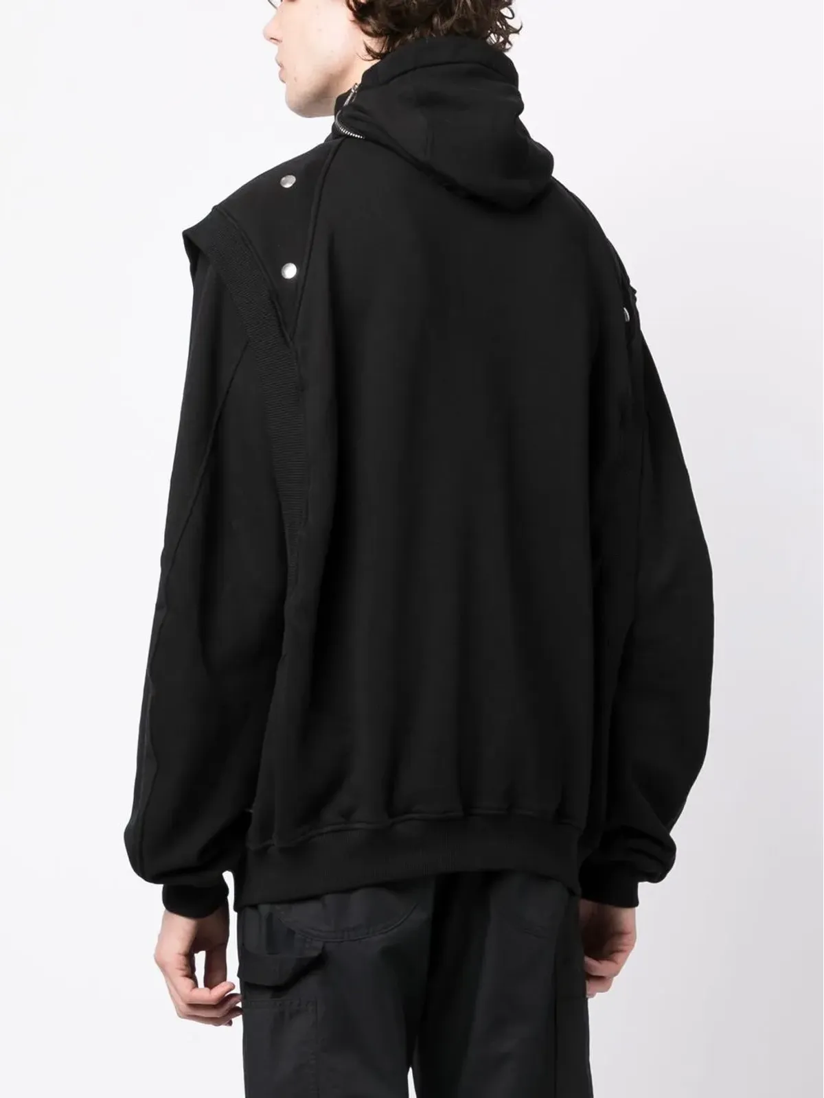 Walter Van Beirendonck フード付きジップアップジャケット - ブラック - 画像4