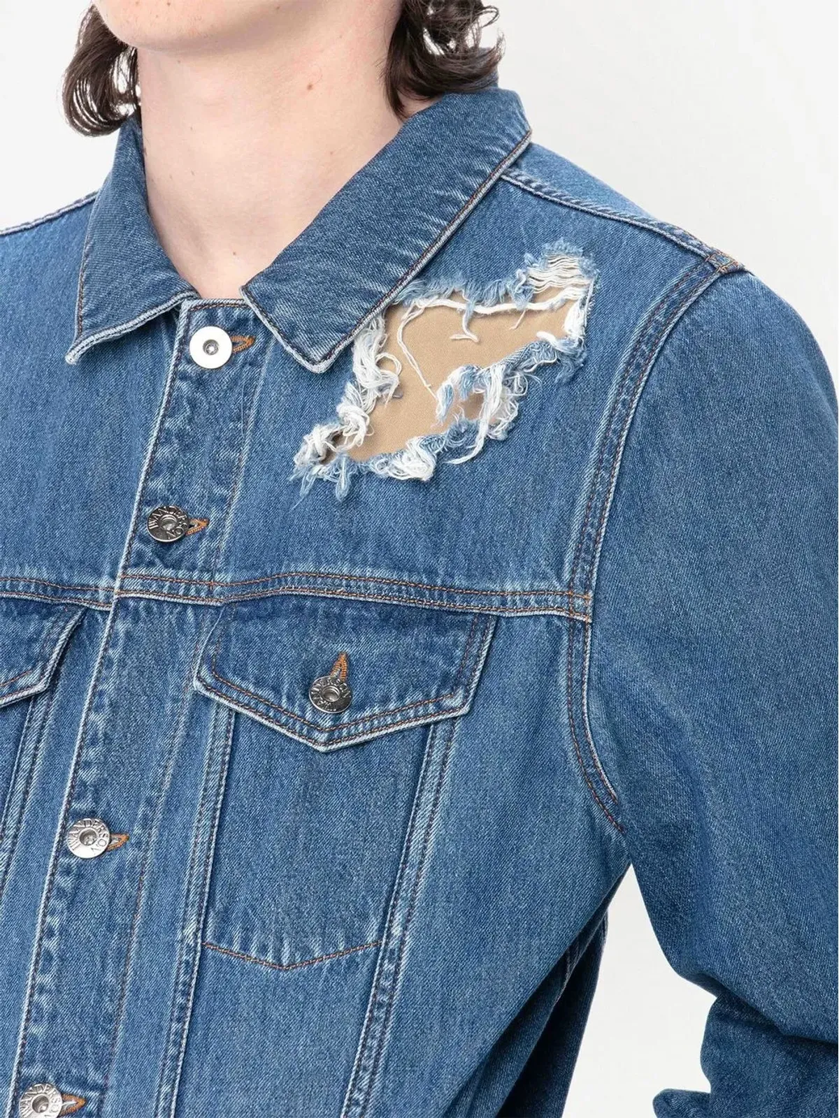 JW Anderson ダメージ加工デニムジャケット - 画像5