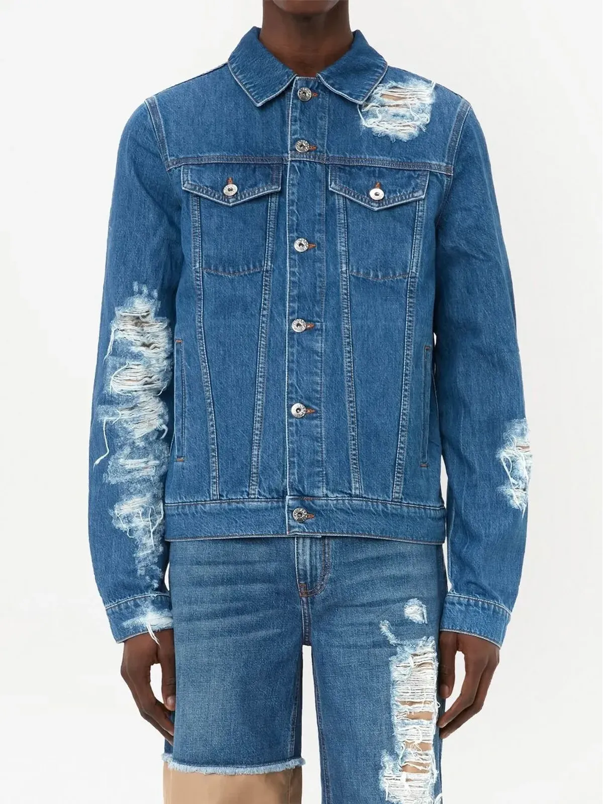 JW Anderson ダメージ加工デニムジャケット - 画像3