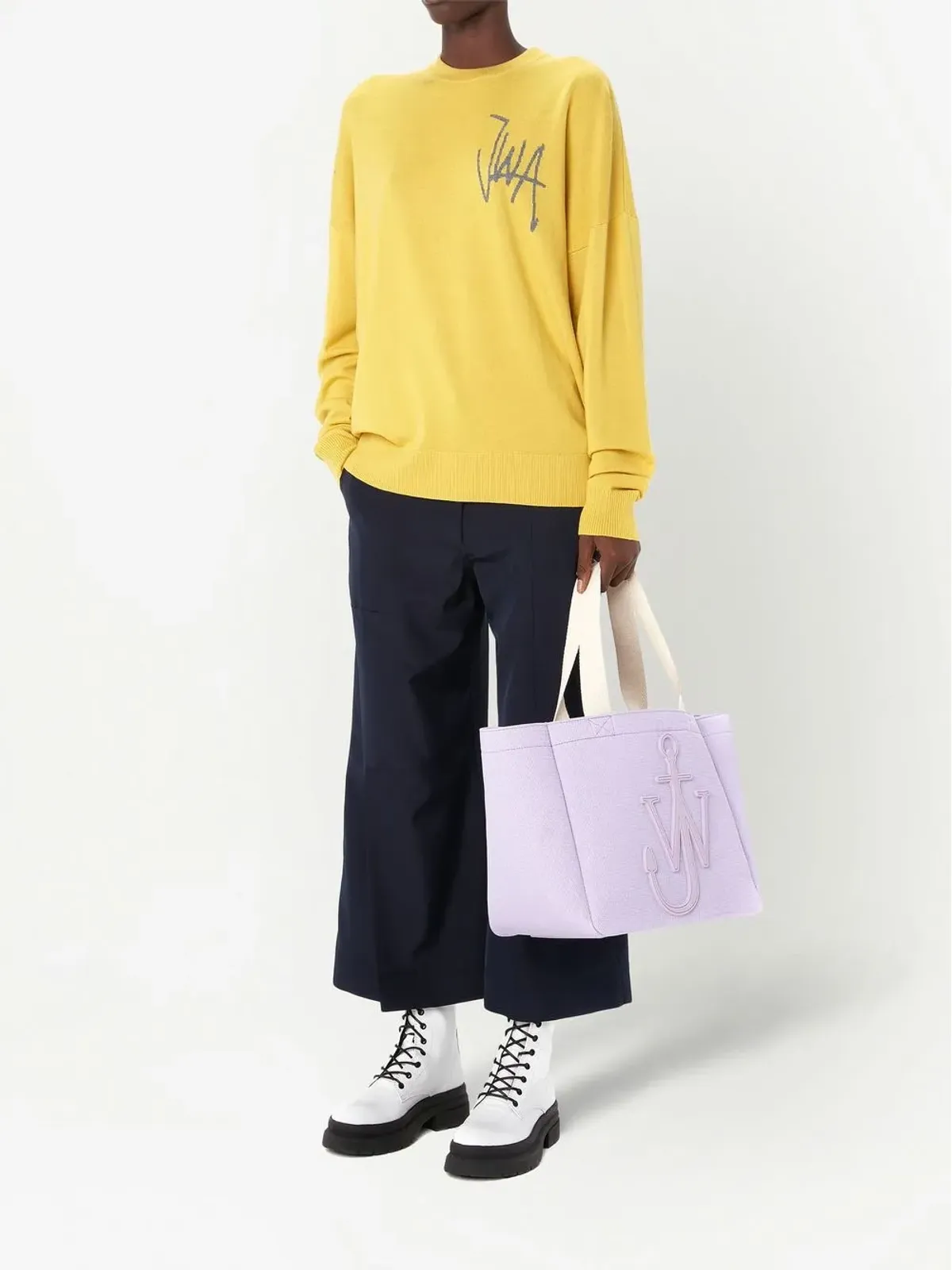 JW Anderson ロゴ刺繍ニットセーター - 画像3
