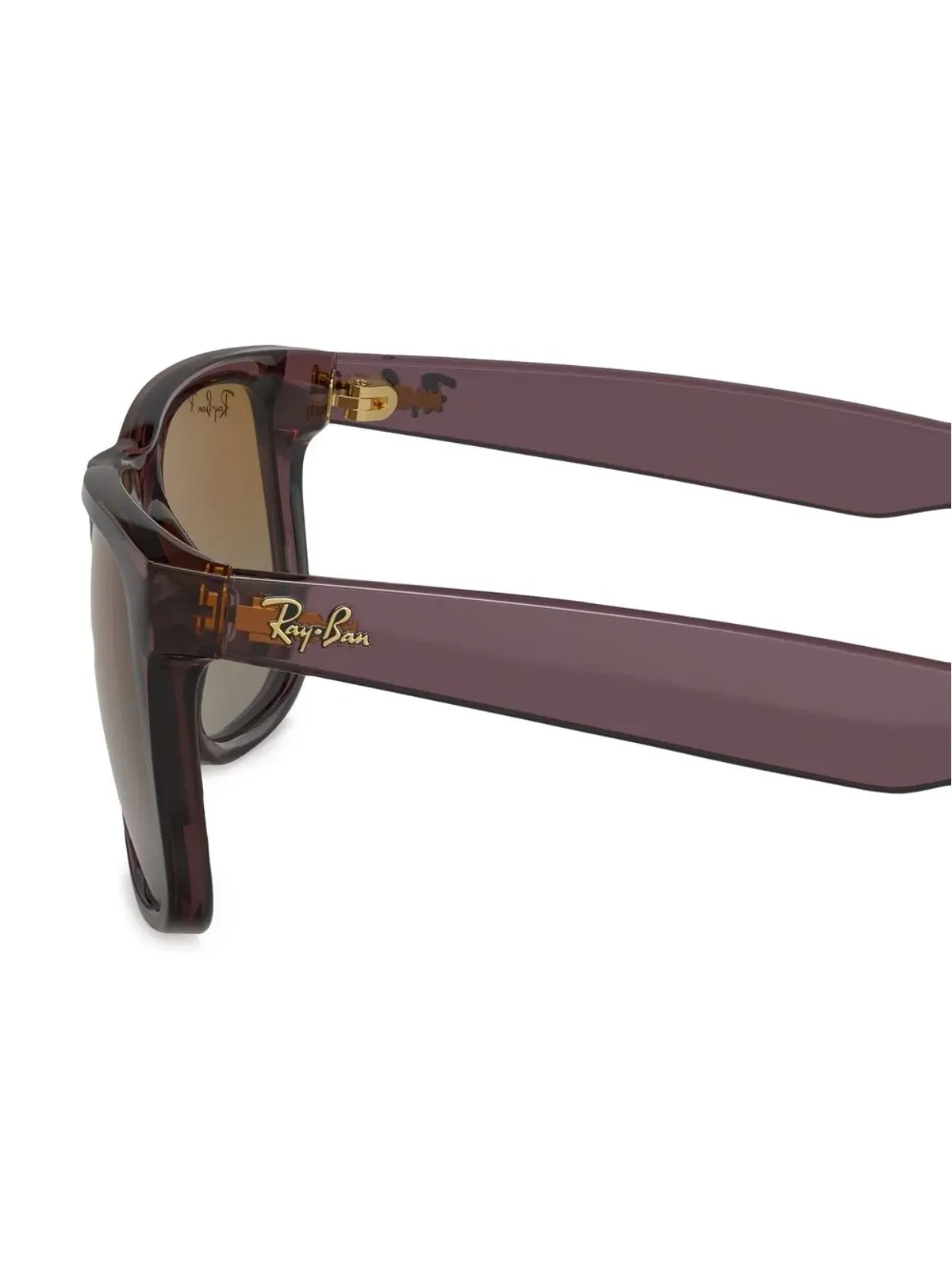 Ray-Ban ジャスティン レクタンギュラーフレーム サングラス - ブラウン - 画像3