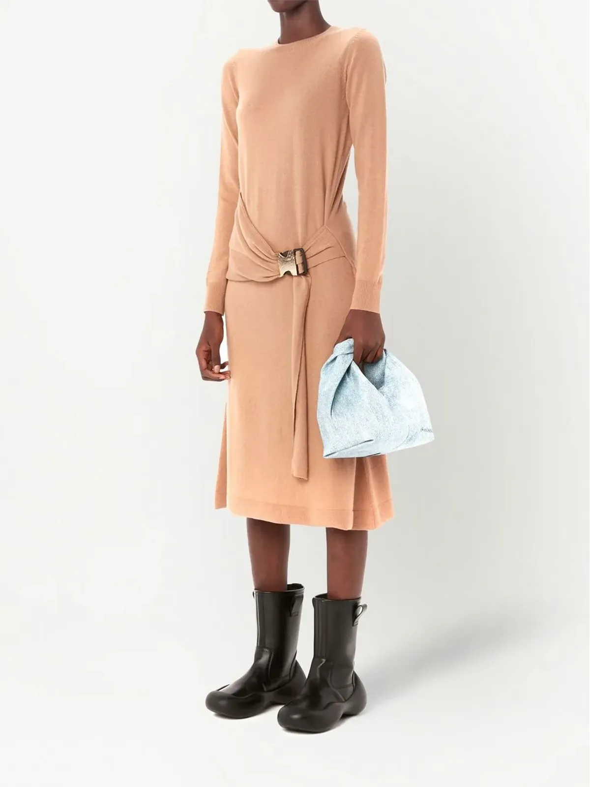 JW Anderson バックルウエスト・ニットドレス - ブラウン - 画像2