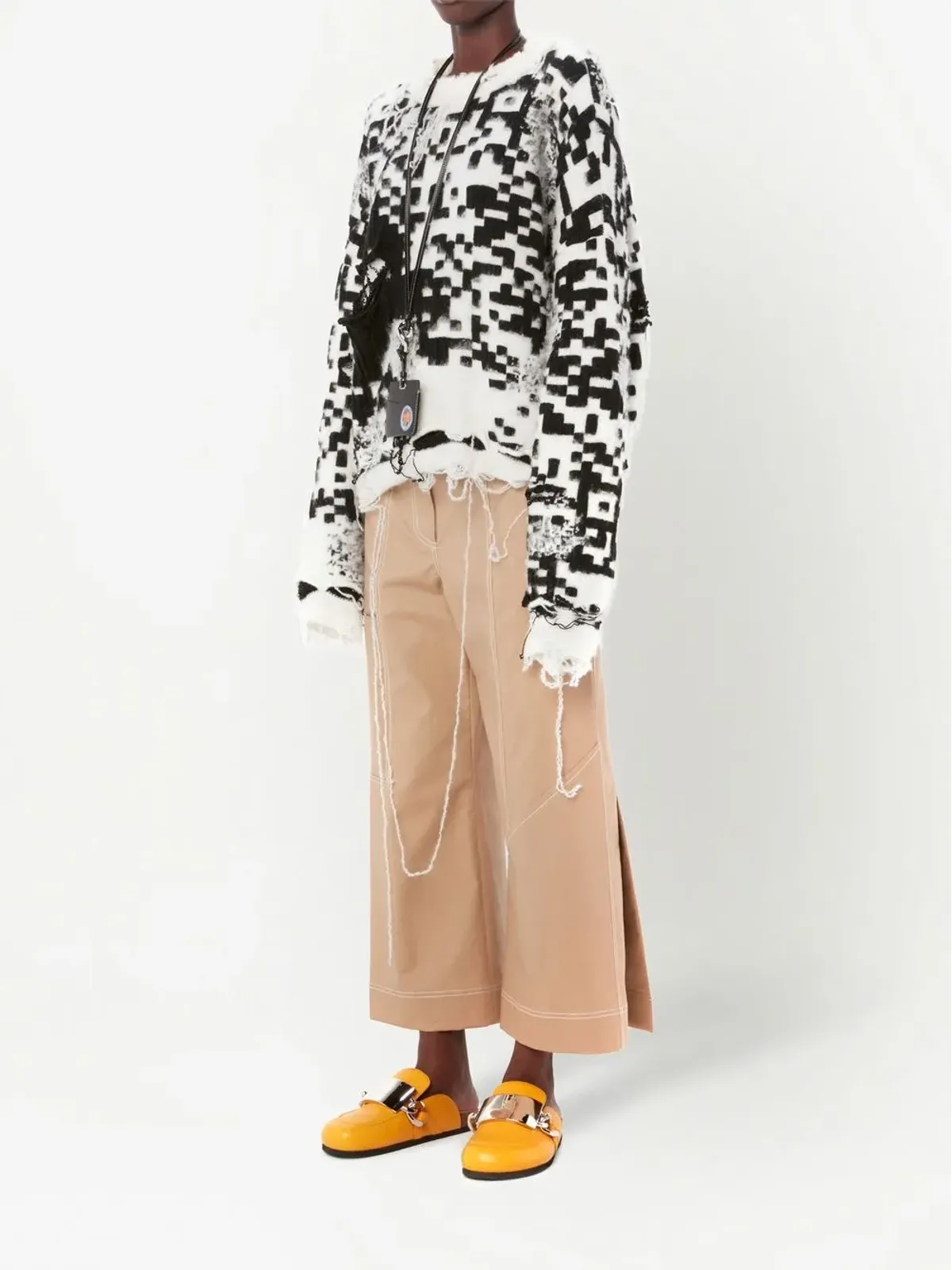 JW Anderson QRコード編みニットジャンパー - 画像3