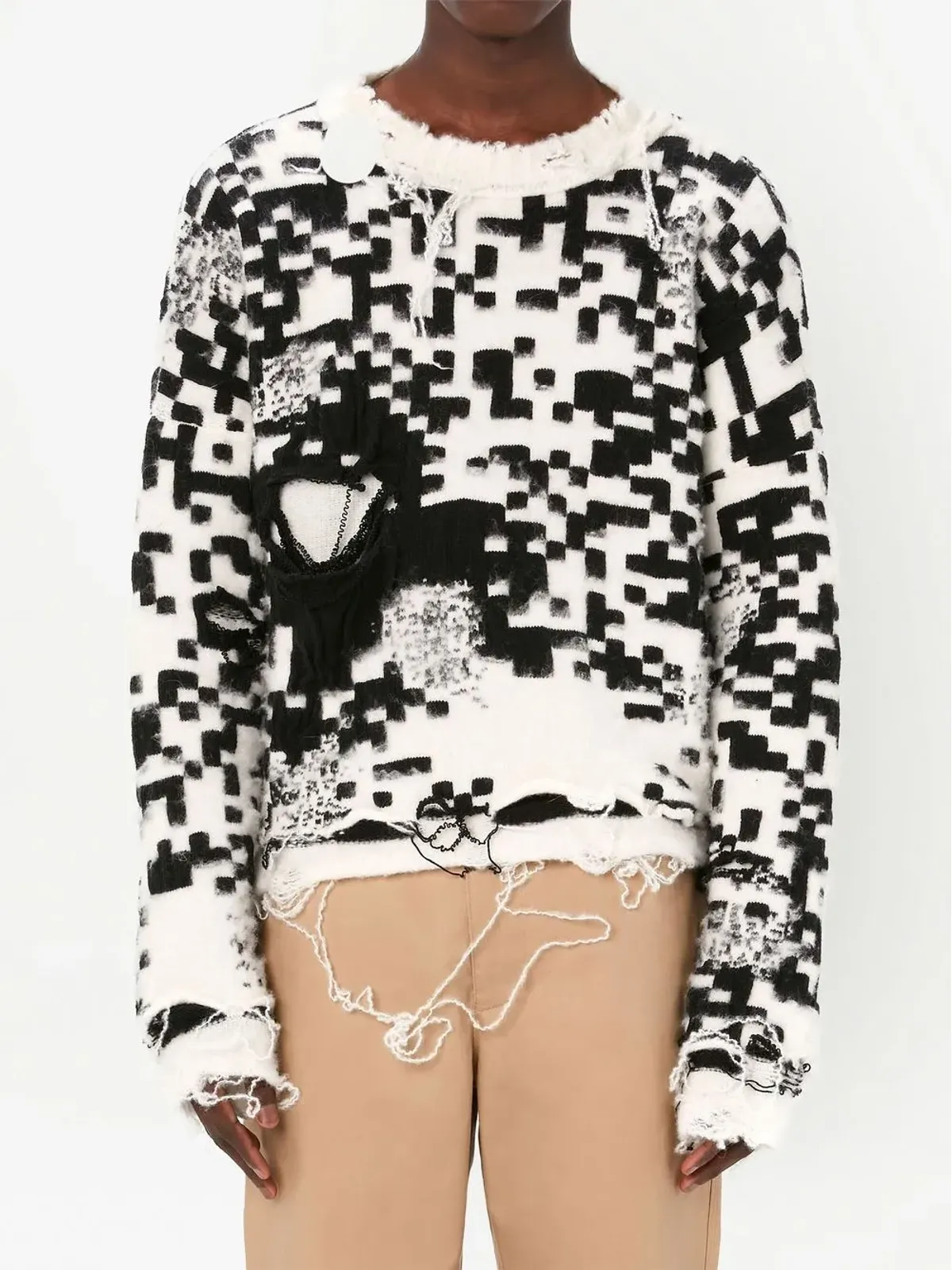 JW Anderson QRコード編みニットジャンパー - 画像4