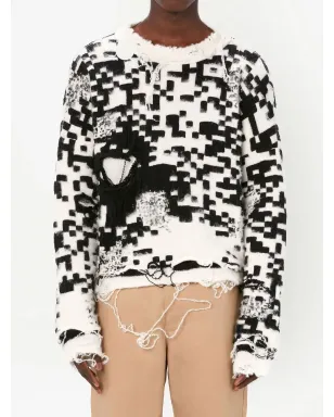 JW Anderson QRコード編みニットジャンパー - サムネイル4